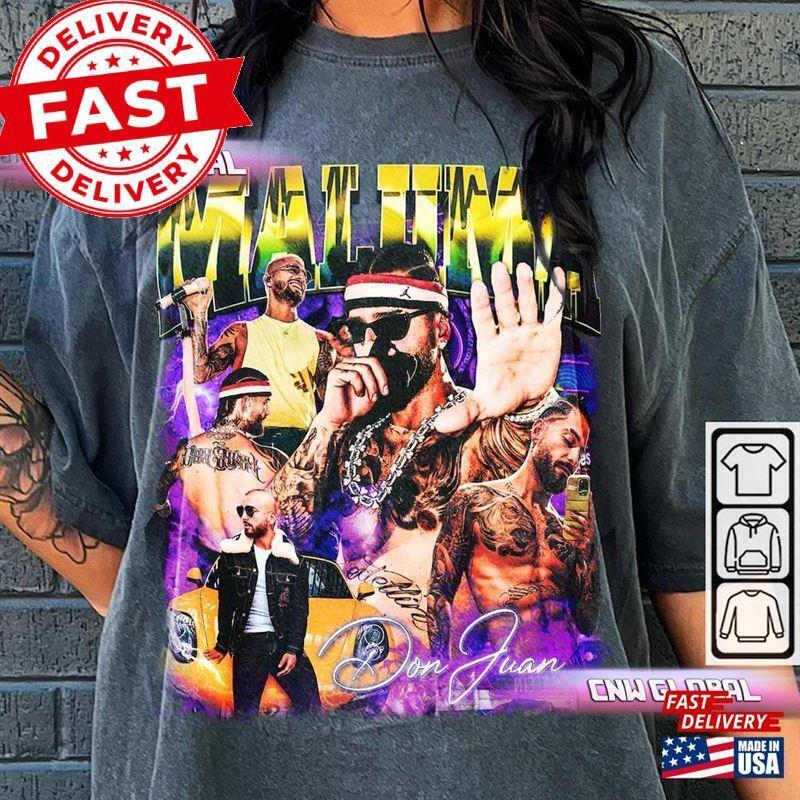 Maluma Music Shirt Don Juan Tour Tickets Retro 90s Y2k Unisex